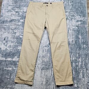 BKE Tyler Pants Mens 38x34 Beige Chino Casual Khakis Buckle Straight Leg Pants